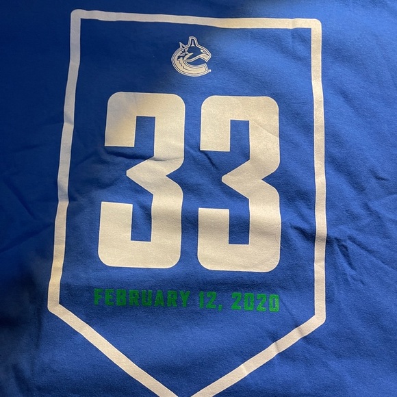 Vancouver Canucks Henrik Sedin retirement T-shirt Large - Picture 3 of 3